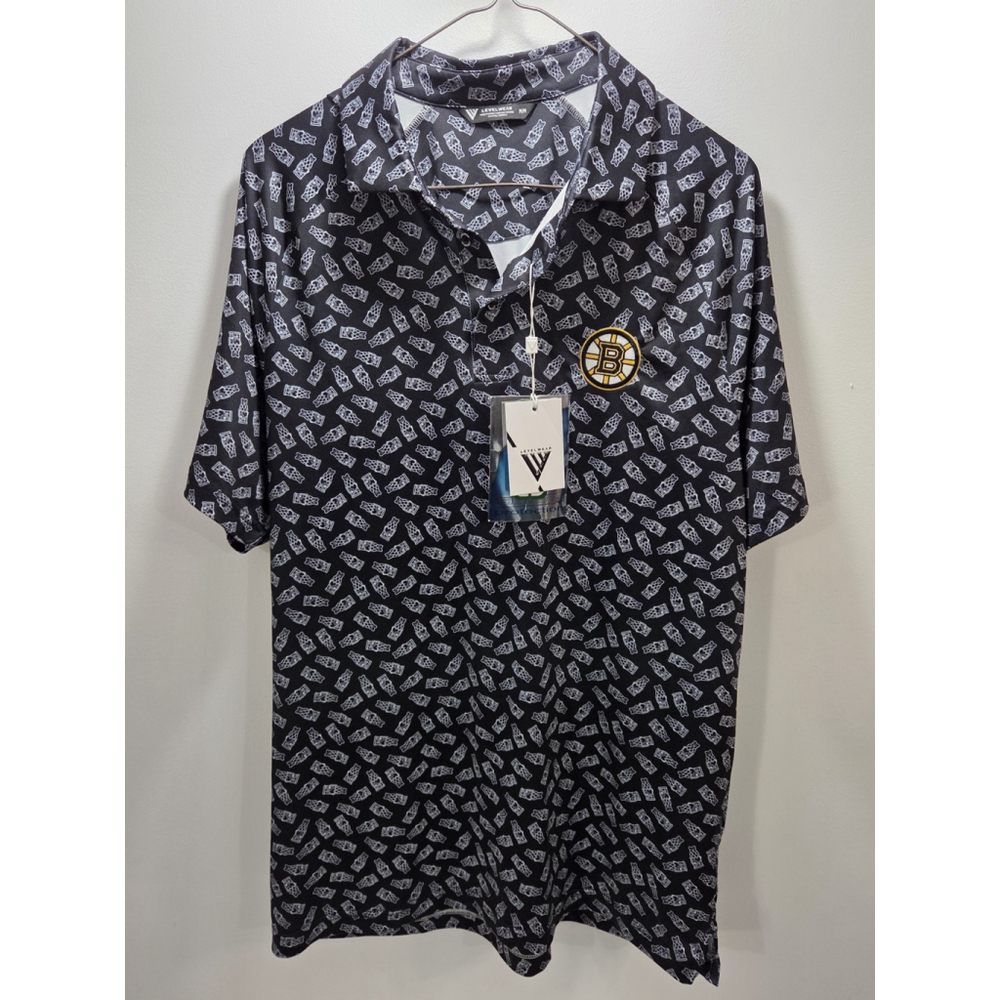 Levelwear Men Polo NHL Boston Bruins Medium New With Tag